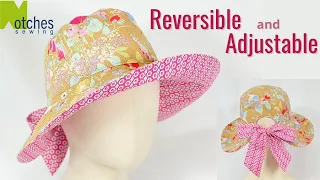 How to Make a Sunhat  -  Reversible with Back Bow - DIY Hat