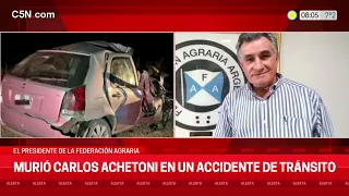 MURIÓ CARLOS ACHETONI en un ACCIDENTE de TRÁNSITO