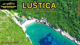 LUŠTICA Bunkers and Empty Beaches [4K Aerial View] MNE Crna Gora July 2023 - Bunkeri i prazne plaže