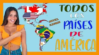 ✅✅Todos los PAÍSES y capitales de AMÉRICA - MAPA político de AMÉRICA