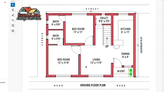 35 X 25 Feet House Plan // Ghar Ka Naksha // 2 Bed Room //گھر کا نقشہ #house #ghar #viral #floorplan