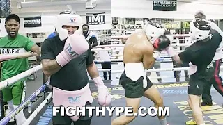 (LEAKED) GERVONTA DAVIS SPARRING; RIPPING UPPERCUTS LIKE MIKE TYSON AS MAYWEATHER GIVES ADVICE