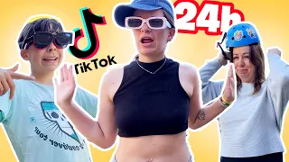 24h Haciendo tiktok virales en familia