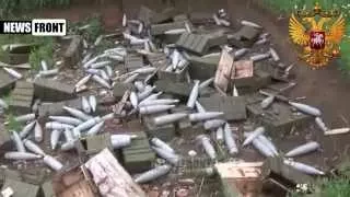 Склад боеприпасов в брошенном укрепрайоне украинской армии