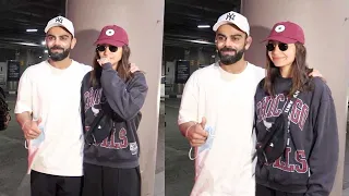 Virat Kohli And Anushka Sharma Spotted @ Mumbai Airport | Manastars