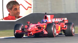 Juan Pablo Montoya drives a Ferrari F1 F2008 at Mugello Circuit | EPIC V8 Engine Sound!