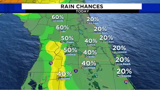 Scattered rain is expected to develop across Central Florida