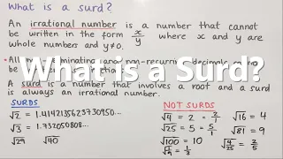 What is a Surd?