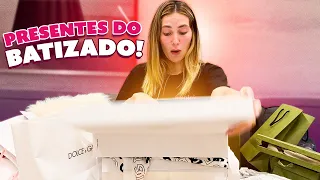 ABRINDO OS PRESENTES DO BATIZADO DAS MARIAS!!