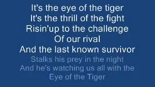 The eye of the Tiger - lyrics (sin musica)