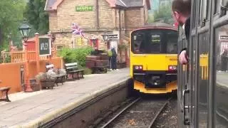 London Midland 150001 visits Severn Valley Railway