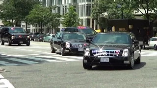 U.S. Diplomatic motorcade code 3 through D.C. [Washington D.C. | 7/2013]