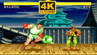 Street Fighter II - BALROG (Arcade / Hardest / Super Green) 4K HDR 60 FPS