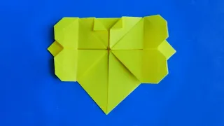 Origami valentine with two hearts 💕 How to make a valentine from paper 😍