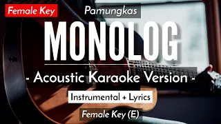 Monolog (Karaoke Akustik) - Pamungkas (Female Key | HQ Audio)