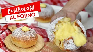 Bomboloni al forno ripieni di crema: ricetta dei krapfen al forno sofficissimi