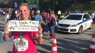 Anarchist Marathon Runner defies censorship and sends a message of solidarity to Exarcheia