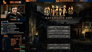 DIABLO 2 - HELL SORCERESS SPEEDRUN - MY MOST INSANE END