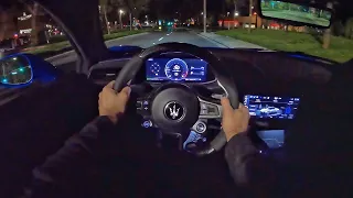 2022 Maserati MC20 POV Night Drive (3D Audio)(ASMR)