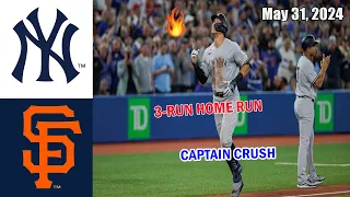 Yankees vs Giants 5/31/2024 Game Highlights - MLB Highlights | 2024 MLB Season