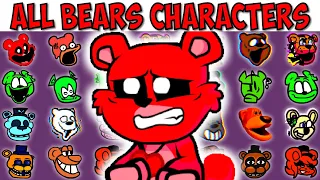 ALL Bears Characters | FNF Character Test | Gameplay VS My Playground