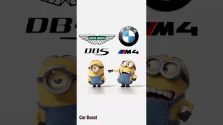 Bmw m4 vs aston martin DBS minions style funny#status #funny #tiktok #trending #foryou #car #asmr