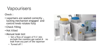 Demostrating the functions of the anaesthetic machine | Anaesthesia