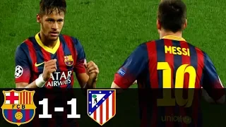 FC Barcelona vs Atletico Madrid 1-1 All Goals & Highlights (UCL) 2013-14 HD 720p