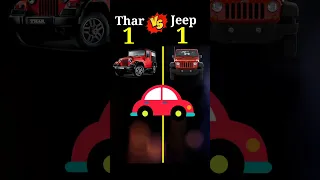 Mahindra Thar Vs Jeep Wrangler comparison ❓| #shorts