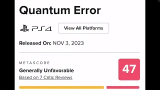 PlayStation Fanboy Dev Releases Quantum Error & It Really Sucks