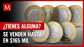 ¿Tienes alguna? Monedas conmemorativas de 20 pesos se venden hasta en $165 mil
