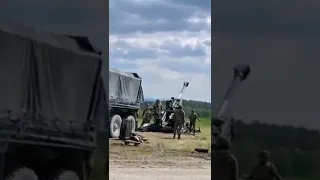 American M777 howitzers on the front line in Ukraine