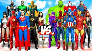 THE AVENGERS VS JUSTICE LEAGUE - Team Avengers vs Team Justice League