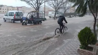 Snow, hail and floods in Morocco, Sefrou.