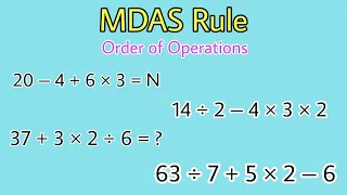 MDAS Rule || Order of Operations