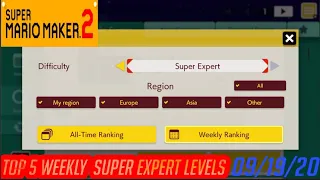 Top 5 Most Popular Super Expert Levels Of The Week 09/19/20: Super Mario Maker 2