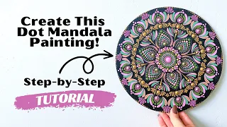 10" Succulent Inspired Mandala Dot Painting Tutorial: Tips and Tricks for Beginners