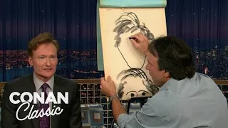 Kevin Nealon Draws A Caricature Of Conan | Late Night with Conan O’Brien