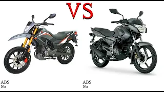 Keeway TXM 150 vs Kawasaki Rouser NS125 Test specification comparison