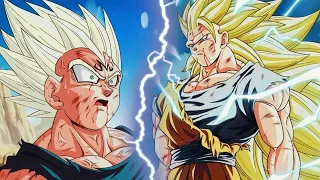 Goku Reacts To Super Saiyan 3 Goku vs Majin Vegeta