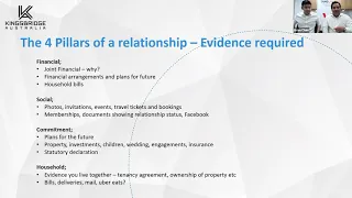 The 4 Pillars of a relationship – Evidence required