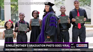 Single mom of 5 inspires in law school graduation photo