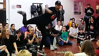 Larry Bourgeois Freestyle to 6Lack Nonchalant - Les Twins Montreal Workshop 2019