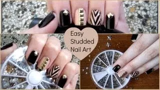 Easy Studded Nail Art