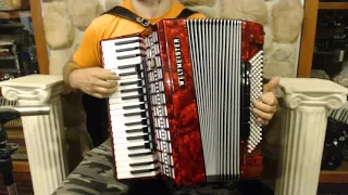 4837 - Red Weltmeister Serino De Luxe Piano Accordion LMMH 41 120 $1499
