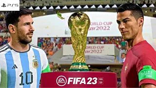 Portugal VS Argentina FIFA WORLD CUP 2022 FIFA23 #messi #ronaldo #ps5
