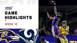 Ravens vs. Rams Week 12 Highlights | NFL 2019