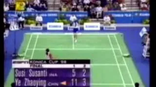 Susi Susanti vs Ye Zhaoying Konica Singapore Open 1998 part 3