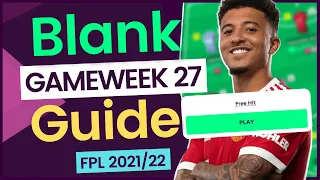 Free Hit Guide (and optimised Draft)  FPL Gameweek 27