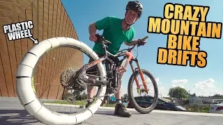 CRAZY MOUNTAIN BIKE DRIFTS - PLASTIC WHEEL MOD!!